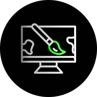 Bilgisayar simgesi. vektör illüstrasyonu