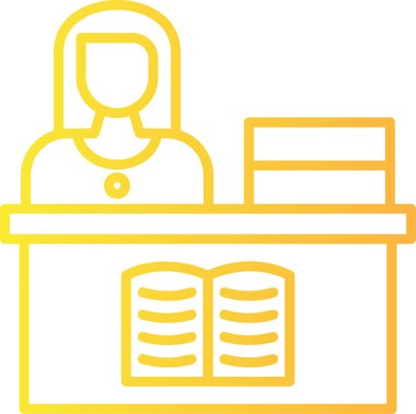 Elinde kitap olan bir kadının vektör çizimi