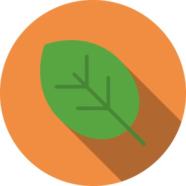Yaprak. Web simgesi basit illüstrasyon