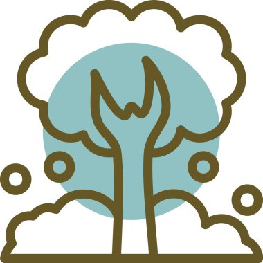 Ağaç. Web simgesi basit illüstrasyon