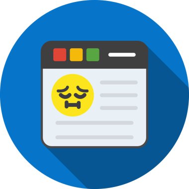 Üzgün yüz, negatif duygu, negatif ifade, vektör simgesi