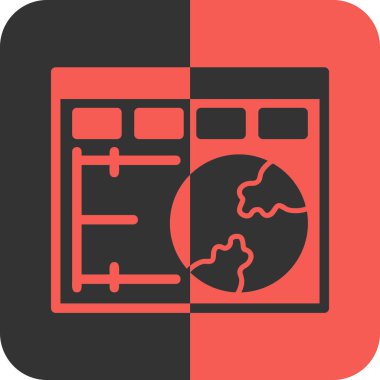 Web düz vektör simgesi