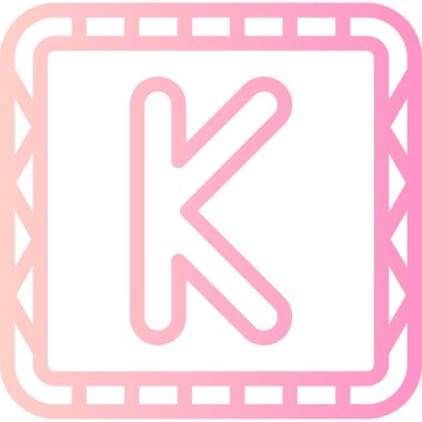 Alfabedeki bir harfin vektör illüstrasyonu