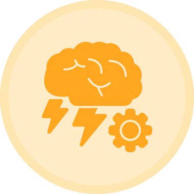 beyin ikonu vektör illüstrasyonu