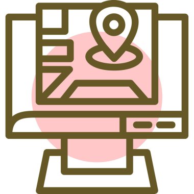 Bilgisayar. Web simgesi basit illüstrasyon