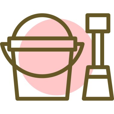 Kova. Web simgesi basit illüstrasyon