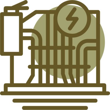 elektrikli araba simgesi, vektör illüstrasyonu