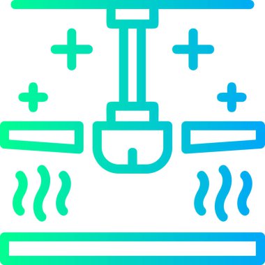 Mavi çizgi, beyaz arkaplanda izole edilmiş balta simgesi. Balta valesi. vektör