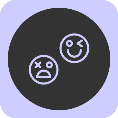 İllüstrasyon emoji simgesi düz resimleme