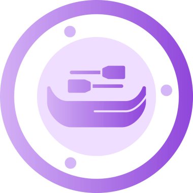 Bir tekne simgesinin vektör illüstrasyonu