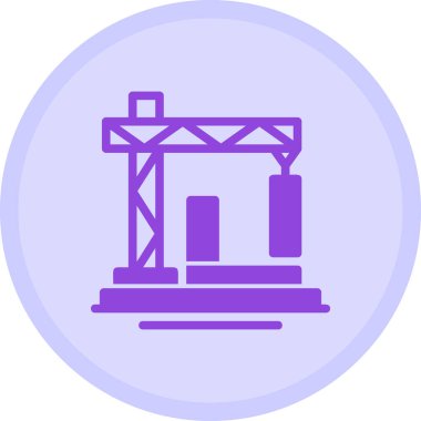 Bir bina simgesinin vektör illüstrasyonu