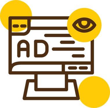 Reklam pazarlama ikonu. ana hatları reklam pazarlama reklam vektör rengi düz izole