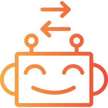 Bir robot simgesinin vektör illüstrasyonu