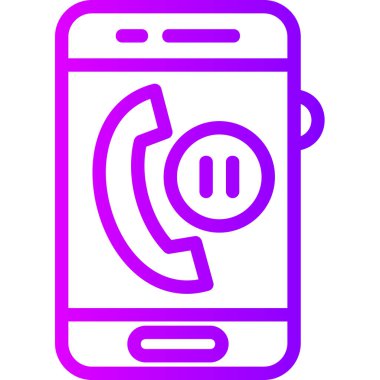 Cep telefonu simgesi, vektör illüstrasyonu