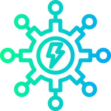 elektrik yıldırım vektörü simgesi