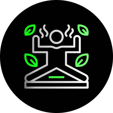 Bir yoga simgesinin vektör illüstrasyonu