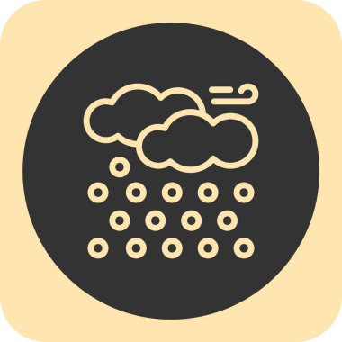 Soyut arkaplanda yağmur bulutu simgesi izole edildi