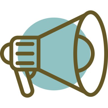 Megafon. Web simgesi basit illüstrasyon