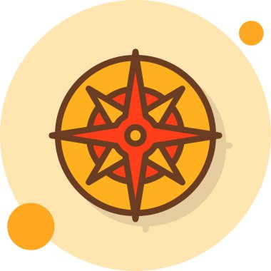 pusula seyahat simgesini düz biçiminde göster