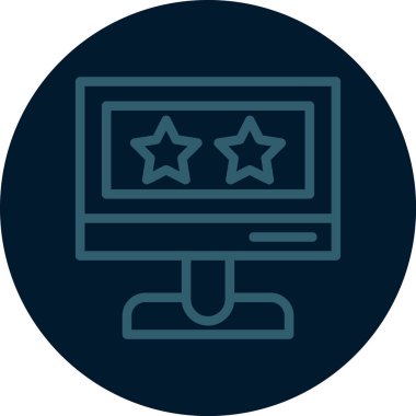 derecelendirme web simgesi vektör çizimi
