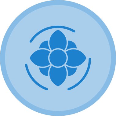 Bir çiçek simgesinin vektör illüstrasyonu