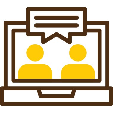 iş görüşmesi vektör çizgisi simgesi, işaret, illüstrasyon