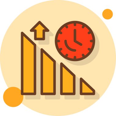 iş yönetimi zaman ve zaman için düz simgesi