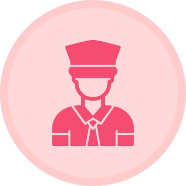 Polis. Web simgesi basit illüstrasyon