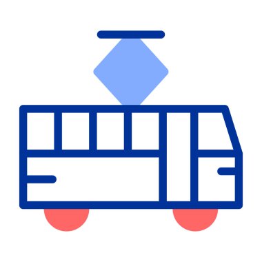 Otobüs. Web simgesi basit illüstrasyon