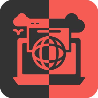 dijital pazarlama düz simgesi