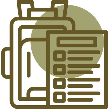 belge simgesi, vektör çizimi