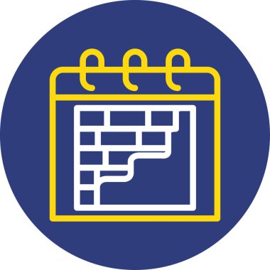 Takvim. Web simgesi basit illüstrasyon