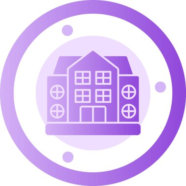 Bir ev simgesinin vektör illüstrasyonu