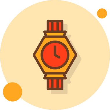 Kol saati. Web simgesi tasarımı illüstrasyonu