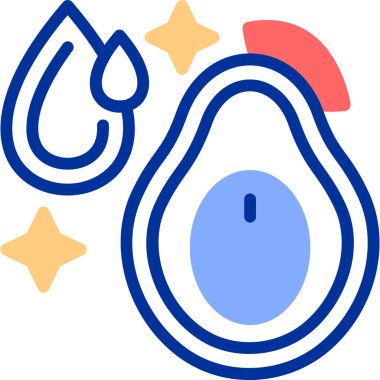 Basit vektör çizimi avokado meyvesi