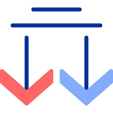 Aşağı ok simgesinin vektör illüstrasyonuName