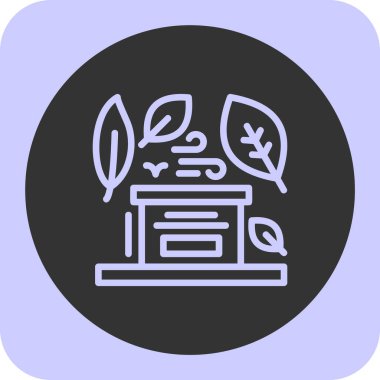 Bir bitki simgesinin vektör illüstrasyonu