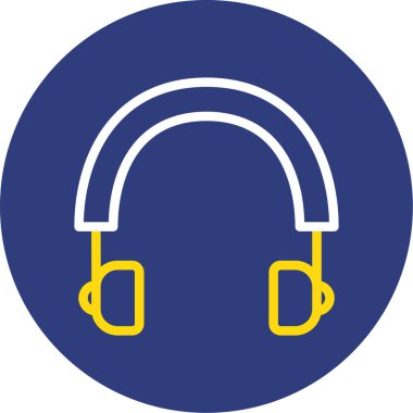 kulaklık simge vektör çizim