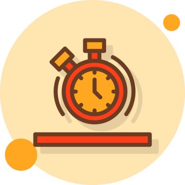 Saat simgesi vektör illüstrasyonu