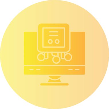 bilgisayar izleyici vektör illüstrasyonu