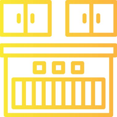 fırın ikonu vektör illüstrasyonu