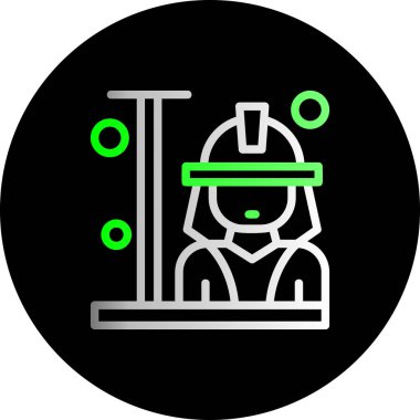 Kasklı bir adamın vektör çizimi