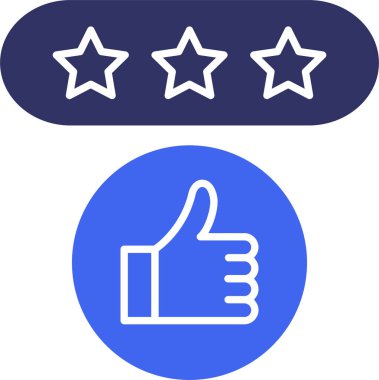 derecelendirme simgesi vektörü Düz çizgi sembolü. Beyaz arka planda izole edilmiş bir resim. Web ve mobil arayüzler için tasarlandı. dizayn