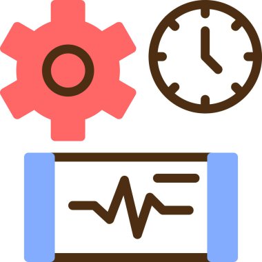 iş yönetimi dairesi simgesi düz stil