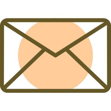 posta zarfı simgesi. Web tasarımı için posta harfi vektör simgesinin düz çizimi