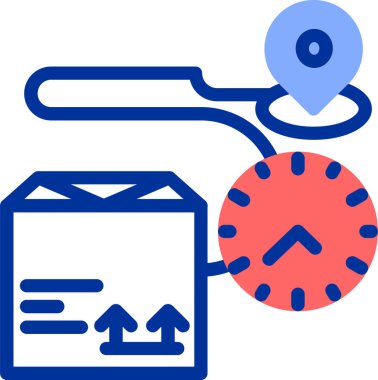 Teslimat. Web simgesi basit illüstrasyon