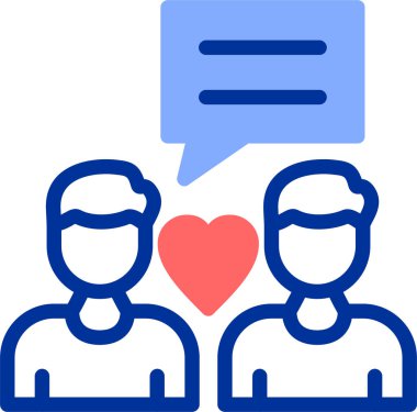 Konuş. Web simgesi basit illüstrasyon