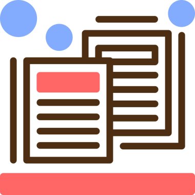 İş sözleşmesi ikonu. Basit resimleme