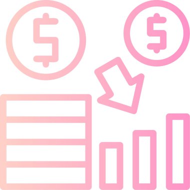 Dolar sikkeleri vektör simgesi