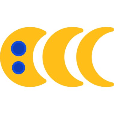 Beyaz bir arka plan üzerinde ay vektör çizim.